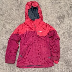 Patagonia Kids' Two-Tone Red Waterproof Winter Coat